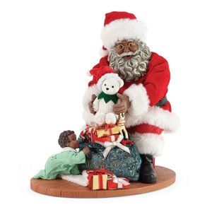 Department 56 Possible Dreams African American Santa Christmas Surprise Figurine